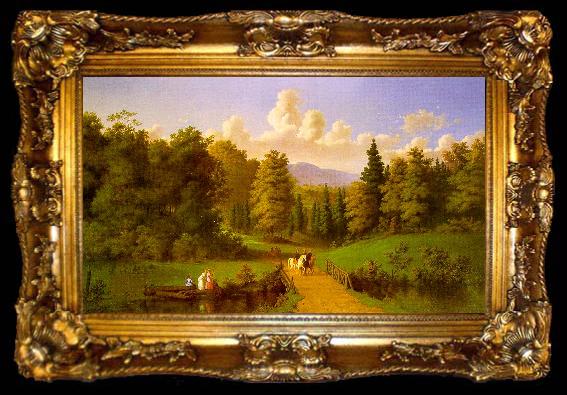 framed  Johann M Culverhouse An Afternoon Outing, ta009-2